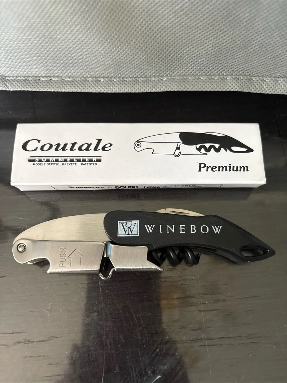 Black Sommelier Double Lever Corkscrew - Winebow